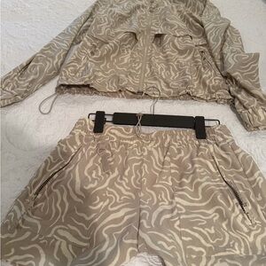 Lou & Grey Cream by Loft Lou and Grey short set and Blue Patterned Set